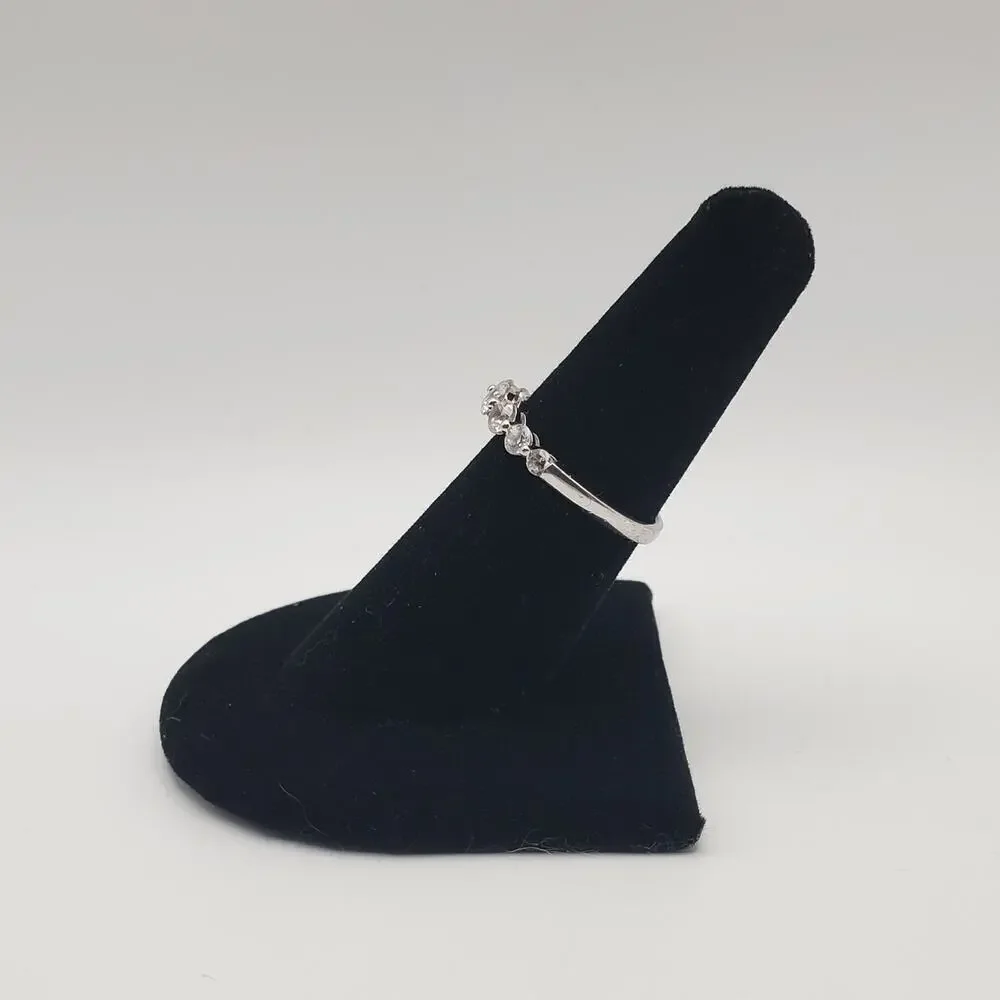 Vintage Sterling Silver 925 Ring Bar Lafonn Platinum Over Sterling Size 7 - Picture 3 of 9